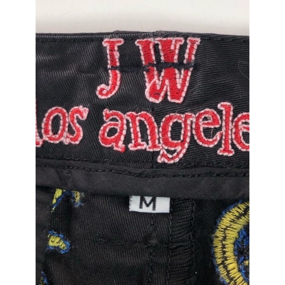Johnny Was Black Crop Embroidered Cargo Pants M EUC - Picture 6 of 16